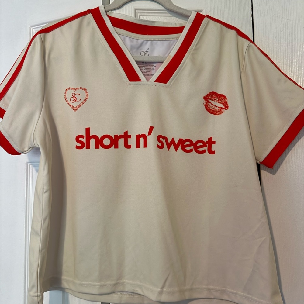 Sabrina Carpenter Short n' Sweet Tour Soccer Jersey XL
